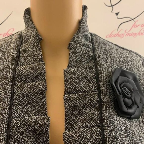 Danny & Nicole. Size 4P. Unlined Corded Ruffled Bolero. 3/4 Sleeve. B54 - Picture 1 of 4
